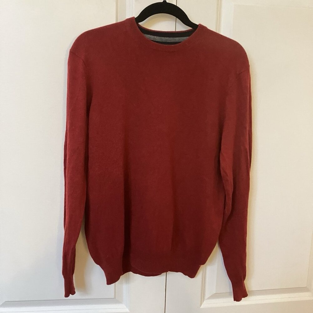 A.W. Dunmore Cashmere & Silk Sweater Mens EU 48 Red‎ Pullover Grandpa Knit